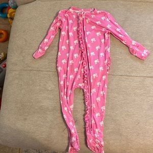 Posh Barbie ruffled footie